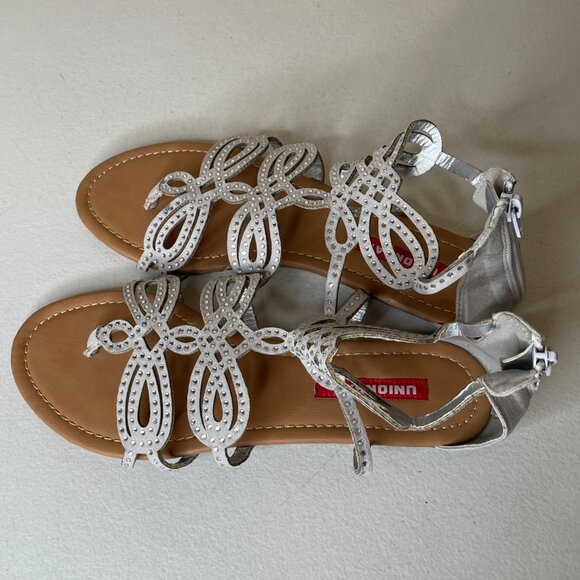 Unionbay Lindy Rhinestone Gray Sandals Size 8.5 - Picture 9 of 16